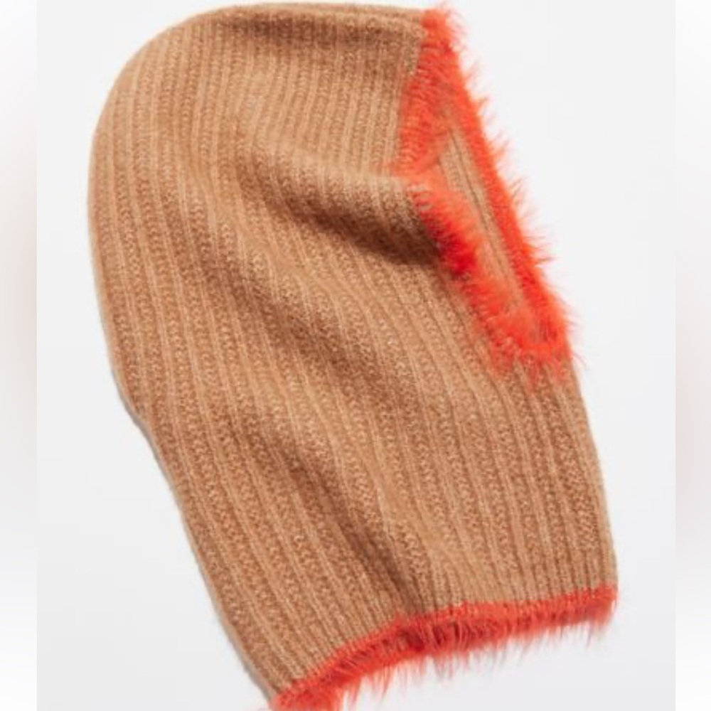 Urban Outfitters Tan and Orange Knit Scarf